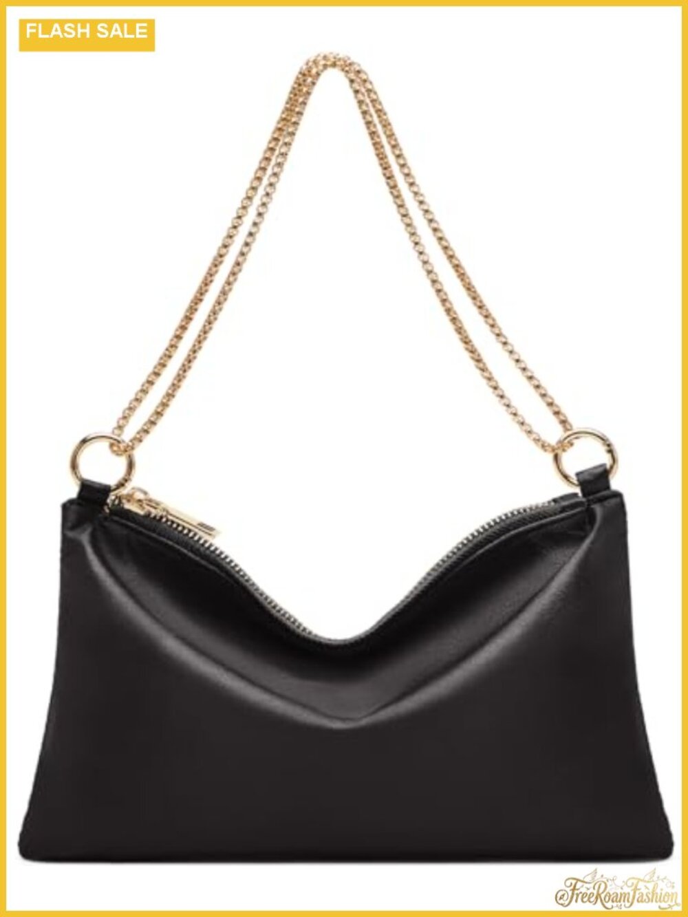 Satin Evening Clutch with Detachable Chain Strap for Wedding Prom Party